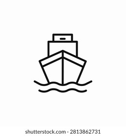 ship freight front icon sign vector