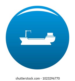 Ship freight icon vector blue circle isolated on white background 