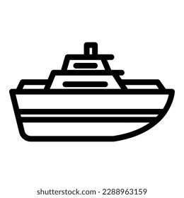 Ship freight traffic icon outline vector. Van service. Truck cargo