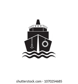 ship front view icon. Element of ship illustration. Premium quality graphic design icon. Signs and symbols collection icon for websites, web design, mobile app on white background