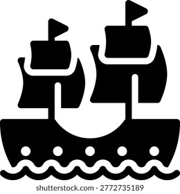 ship glyph icon illustration vector