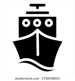 Colección de estilo de icono de glifo de nave
