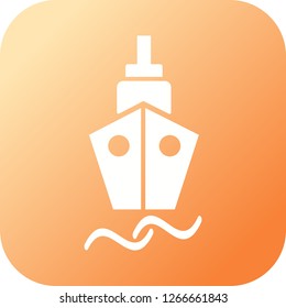 Ship glyph round corner multi color gradient BG