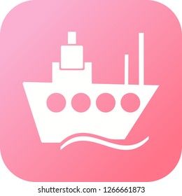 ship glyph round corner multi color gradient BG