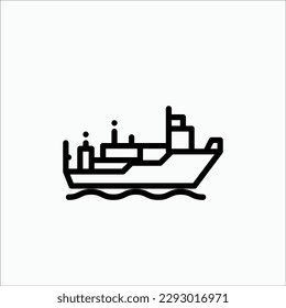 ship goods icon, isolated icon in light background, perfect for website, blog, logo, graphic design, social media, UI, mobile app