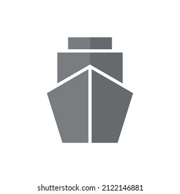 Ship grey flat vector icon