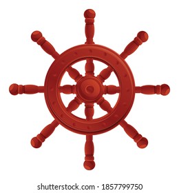 Ship handwheel icon. Cartoon of ship handwheel vector icon for web design isolated on white background