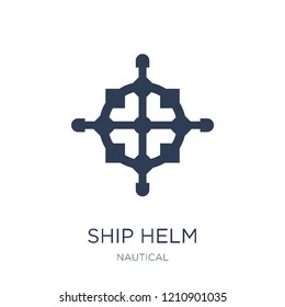 ship Helm icon. Trendy flat vector ship Helm icon on white background from Nautical collection, vector illustration can be use for web and mobile, eps10