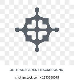 ship Helm icon. Trendy flat vector ship Helm icon on transparent background from Nautical collection. 