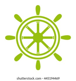 Ship Helm icon. Vector illustration on white background.