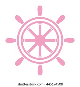 Ship Helm icon. Vector illustration on white background.