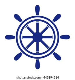 Ship Helm icon. Vector illustration on white background.