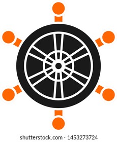 Ship Helm icon for your project
