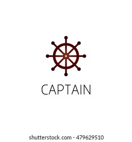 ship helm logo graphic design concept. Editable ship helm element, can be used as logotype, icon, template in web and print