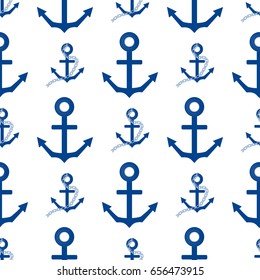 Ship helm seamless pattern marine boat wheel. Vector yacht boat navigation blue texture. Background with silhouette of steering wheel illustration