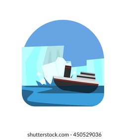 Ship Hitting The Iceberg Natural Force Sticker
