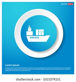 Ship icon Abstract Blue Web Sticker Button