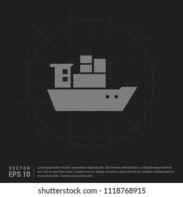 Ship icon - Black Creative Background - Free vector icon