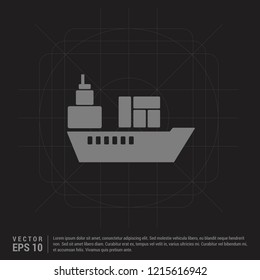 Ship icon - Black Creative Background - Free vector icon