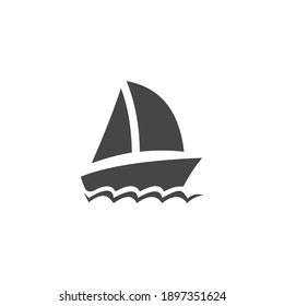 Ship icon Black and White Vector Graphic