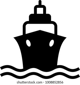 Ship Icon, Boat Icon Vector Art Illustration
