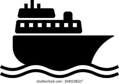 Ship Icon, Boat Icon Vector Art Illustration