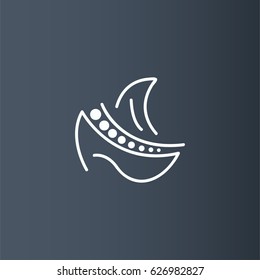 Ship icon. Boat yacht vector
