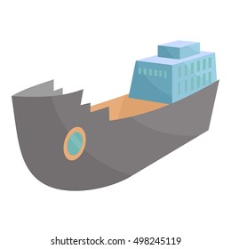 Ship icon. Cartoon illustration of ship vector icon for web