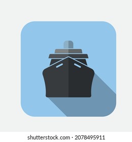 Ship icon. Cruise liner symbol. Usage for travel or shipping concept, websites, mobile apps design.