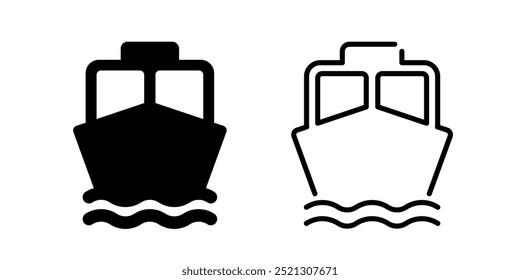 Icono de envío. Conjunto de iconos de crucero.