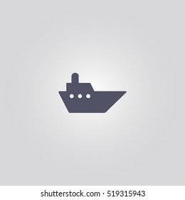 Ship icon. icon design