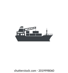 Ship icon design illustration template