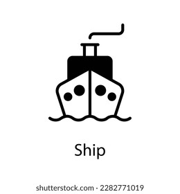 Ship icon design stock illustration