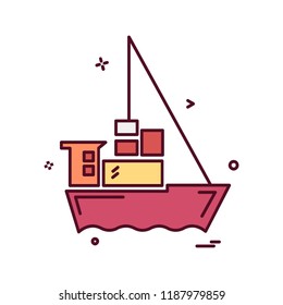 Ship icon design vector