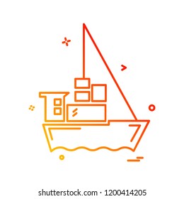 Ship icon design vector