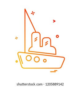 Ship icon design vector