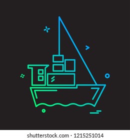 Ship icon design vector