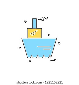 Ship icon design vector