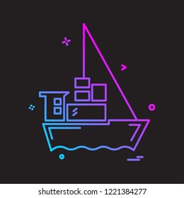 Ship icon design vector