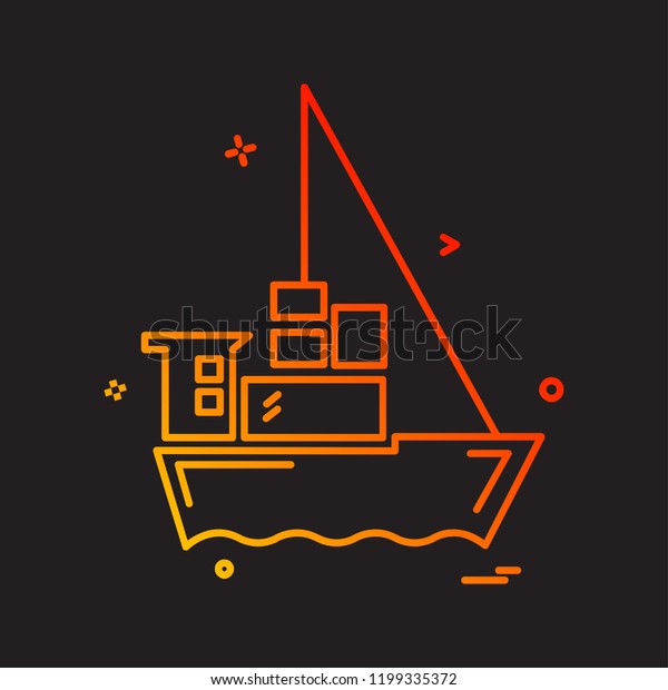 Ship icon design
vector