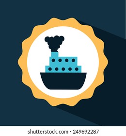 ship icon design, vector illustration eps10 graphic