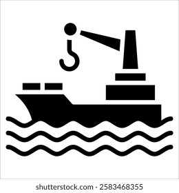 Ship Icon Element For Design