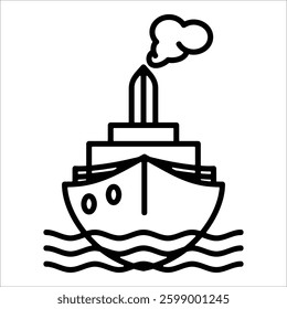 Ship Icon Element For Design