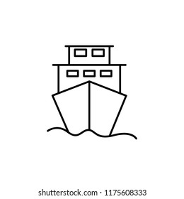 Ship icon. Element of global logistics icon for mobile concept and web apps. Thin line Ship icon can be used for web and mobile