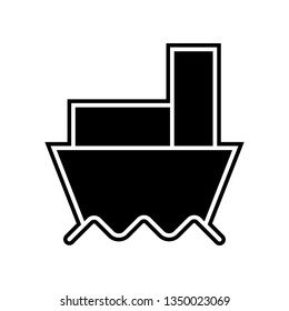 Ship icon. Element of logistics for mobile concept and web apps icon. Glyph, flat icon for website design and development, app development
