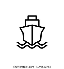 ship icon. Element of navigation for mobile concept and web apps. Thin line ship icon can be used for web and mobile on white background