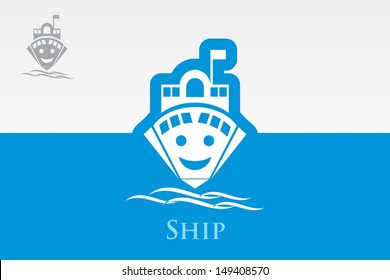 Ship Icon. Eps-10