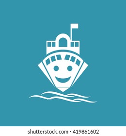 Ship Icon. Eps-10.