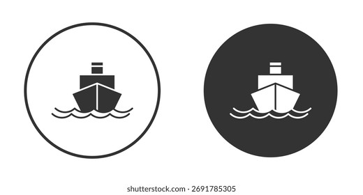 Ship icon. filled flat sign for mobile concept. Vector graphics