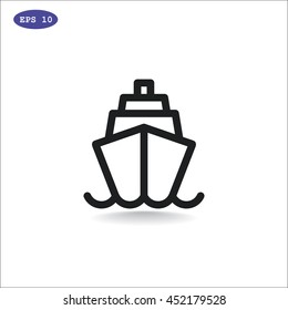 Ship icon Flat.